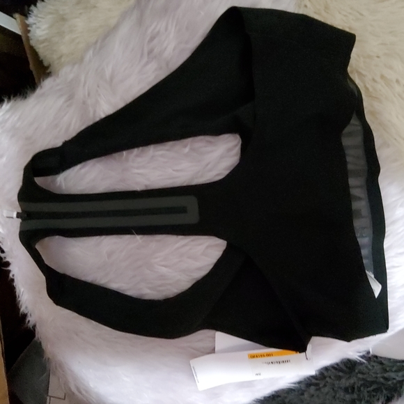 CK Laser Mesh Logo Zip Bralette - Picture 7 of 8